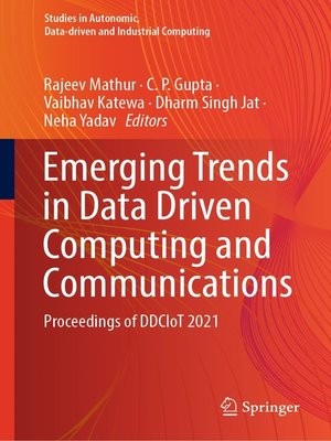 cover image of Emerging Trends in Data Driven Computing and Communications